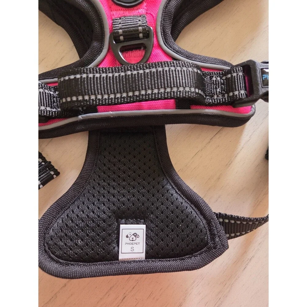 Phoepet No Pull Dog Harness Medium Reflective Vest Front Clip Handle S Pink